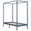 VidaXL vidaXL Solid Pine Wood Canopy Bed Frame Grey 100x200cm Single Wooden Beds 2