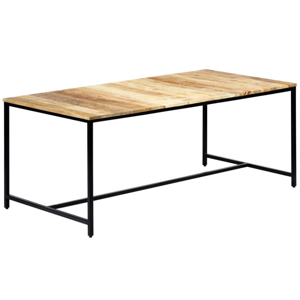 vidaXL Solid Rough Mango Wood Dining Table 180x90x75cm Kitchen Furniture Desk