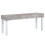 VidaXL vidaXL Solid Mango Wood Bench White Natural Kubu Rattan Kitchen Seating Chair 1