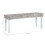VidaXL vidaXL Solid Mango Wood Bench White Natural Kubu Rattan Kitchen Seating Chair 6