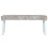VidaXL vidaXL Solid Mango Wood Bench White Natural Kubu Rattan Kitchen Seating Chair 2