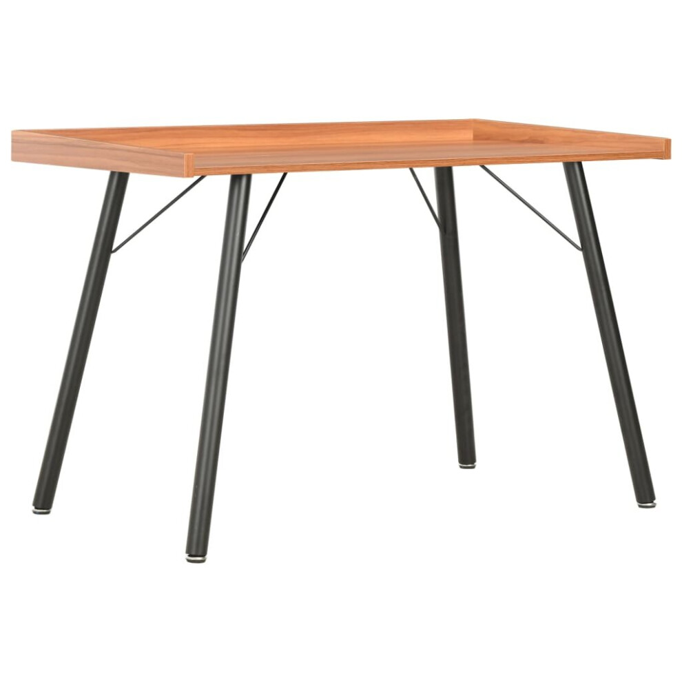 vidaXL Computer Desk Brown Corner Wooden Writing Desktop Office Workstation