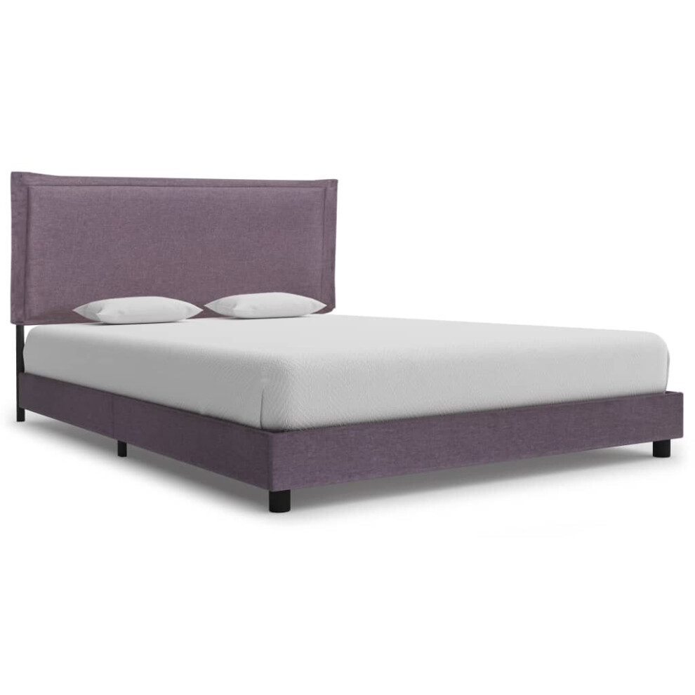 vidaXL Bed Frame without Mattress Home Bed Base Taupe Fabric 135x190 cm Double