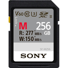Geheugenkaart - SONY - UHS-II SD CL10 U3 - 256 Go - Leessnelheid 277 Mo/s - Schrijfsnelheid 150 Mo/s