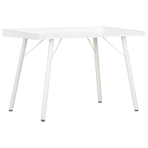 VidaXL vidaXL Computer Desk White Corner Wooden Writing Desktop Office Workstation