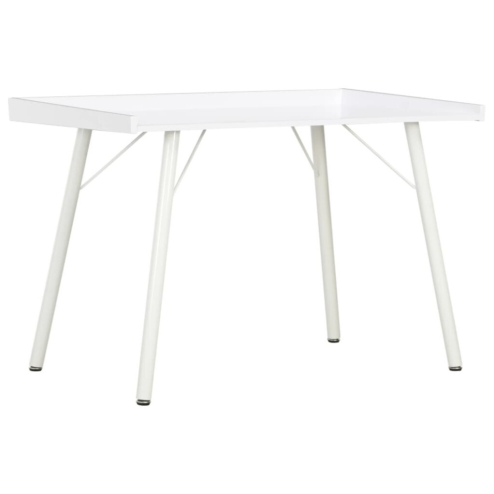 Vidaxl Computer Desk White Corner Wooden Writing Desktop Office Workstation
