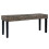 VidaXL vidaXL Solid Mango Wood Bench Black Natural Kubu Rattan Kitchen Seating Chair 1