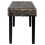 VidaXL vidaXL Solid Mango Wood Bench Black Natural Kubu Rattan Kitchen Seating Chair 3