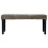 VidaXL vidaXL Solid Mango Wood Bench Black Natural Kubu Rattan Kitchen Seating Chair 2
