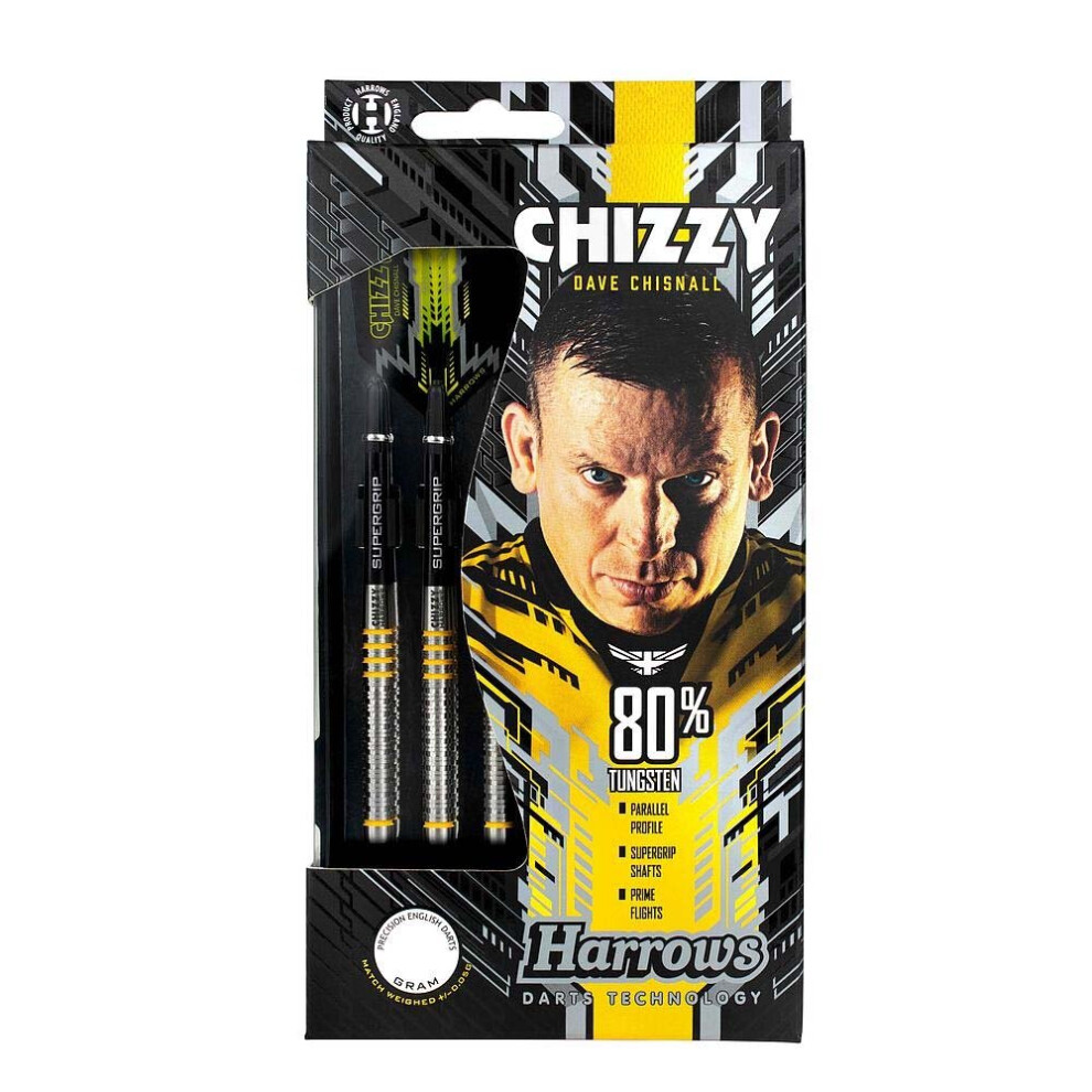 (Black, 26g) Harrows Dave Chisnall Chizzy 80% Tungsten Darts