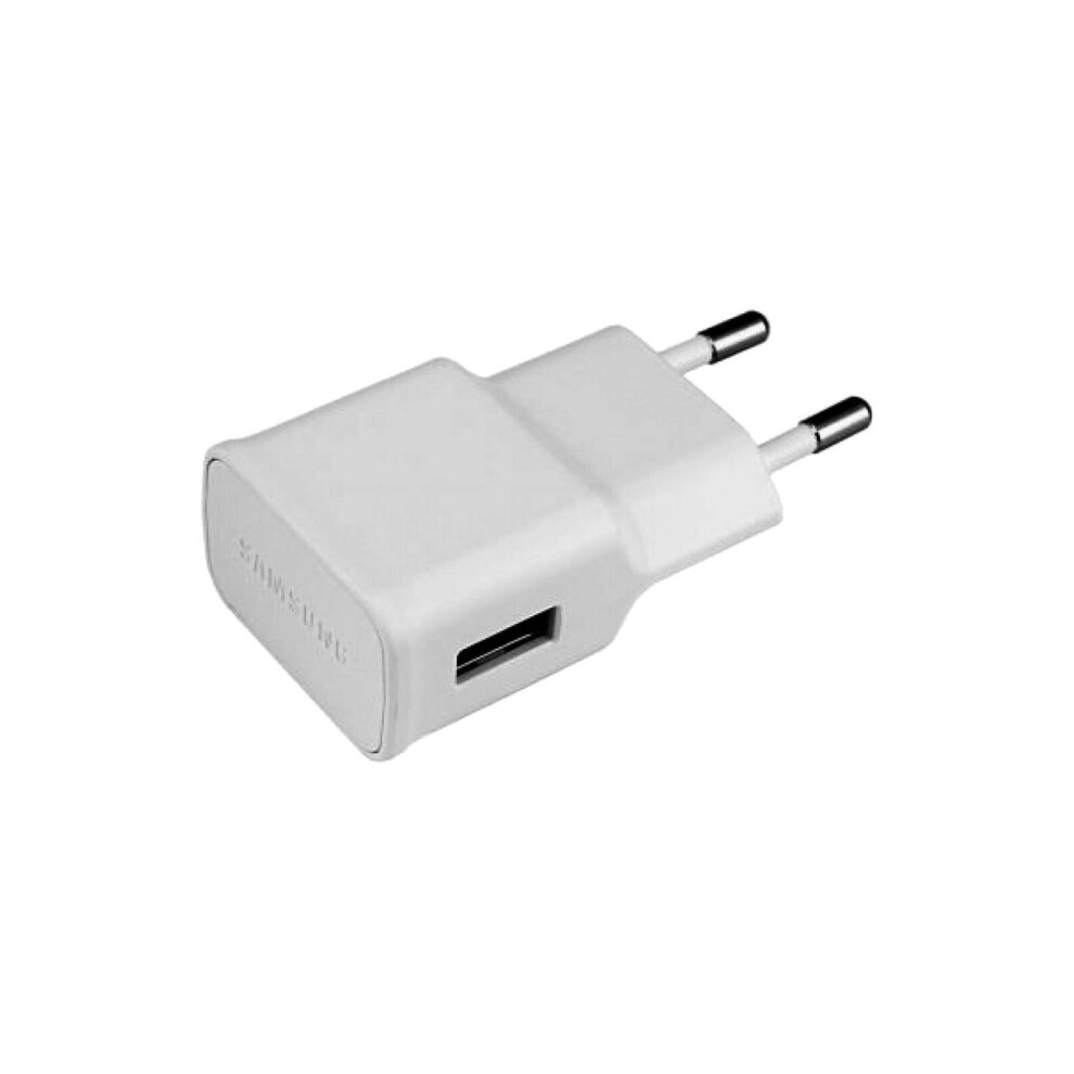 (Plug Head Only) Official Samsung 2 Pin EP-TA200 White Fast Charging Travel Adapter USB-C Cable