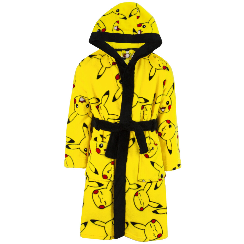 (4-5 Years) Pokemon Pikachu Kids Pocket Front Bathrobe