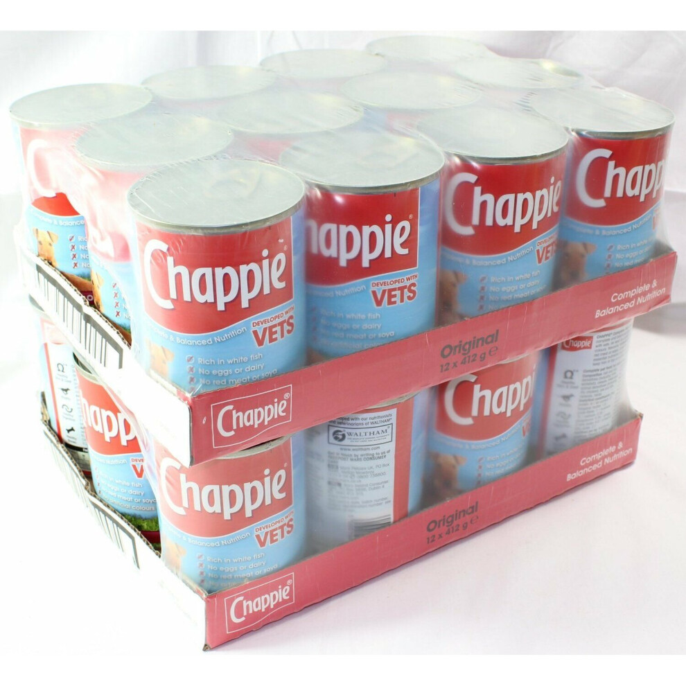 Chappie Original Dog Food  24 x 412g Vet Recommended