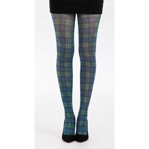 (One Size (8-14), Black Watch Tartan Printed Tights -Blue/Green) Pamela  Mann Coloured Tartan Plus Size Ladies Women Tights Scottish Clans Check  Tights
