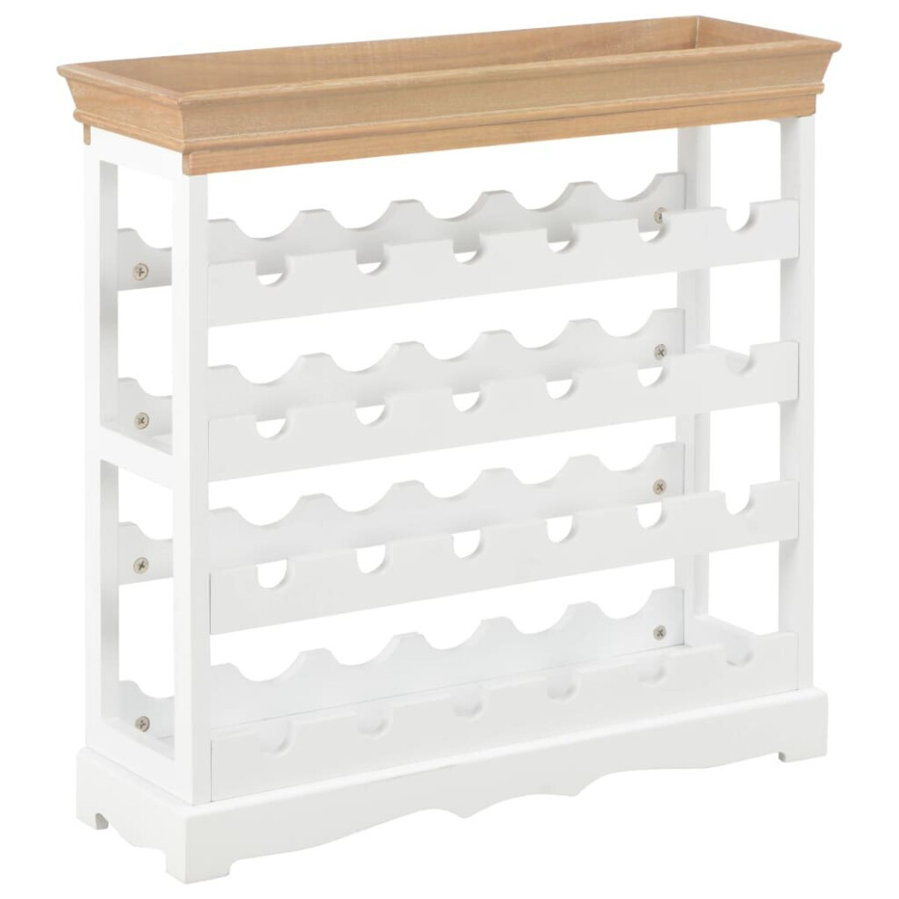 vidaXL Wine Cabinet White MDF Home Drink Bottle Holder Wine Storage Organiser