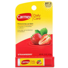 Carmex, Daily Care, Moisturizing Lip Balm, Strawberry, SPF 15, 0.15 oz (4.25 g)