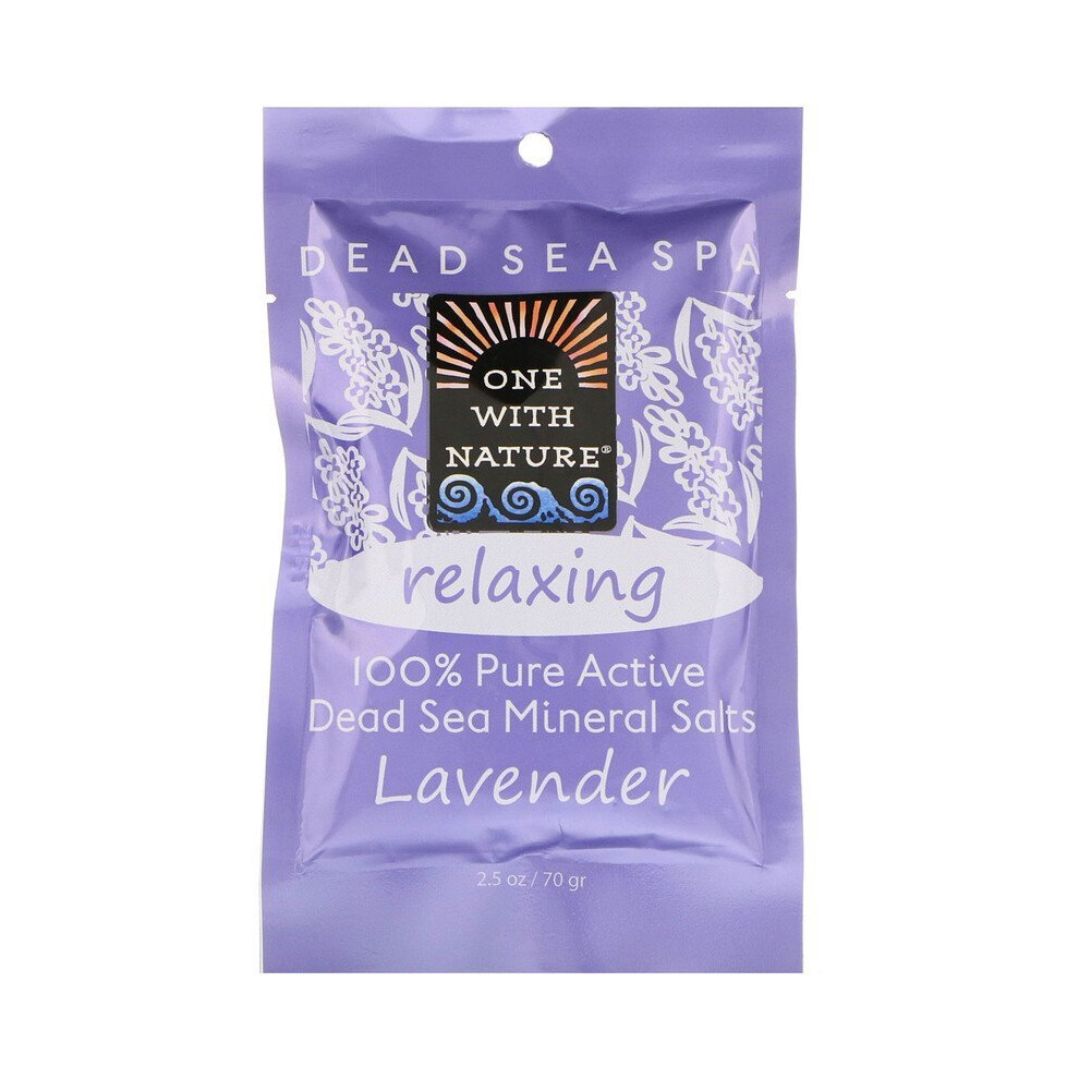 One With Nature Lavender Dead Sea Spa, Mineral Salts, Relaxing, 70G