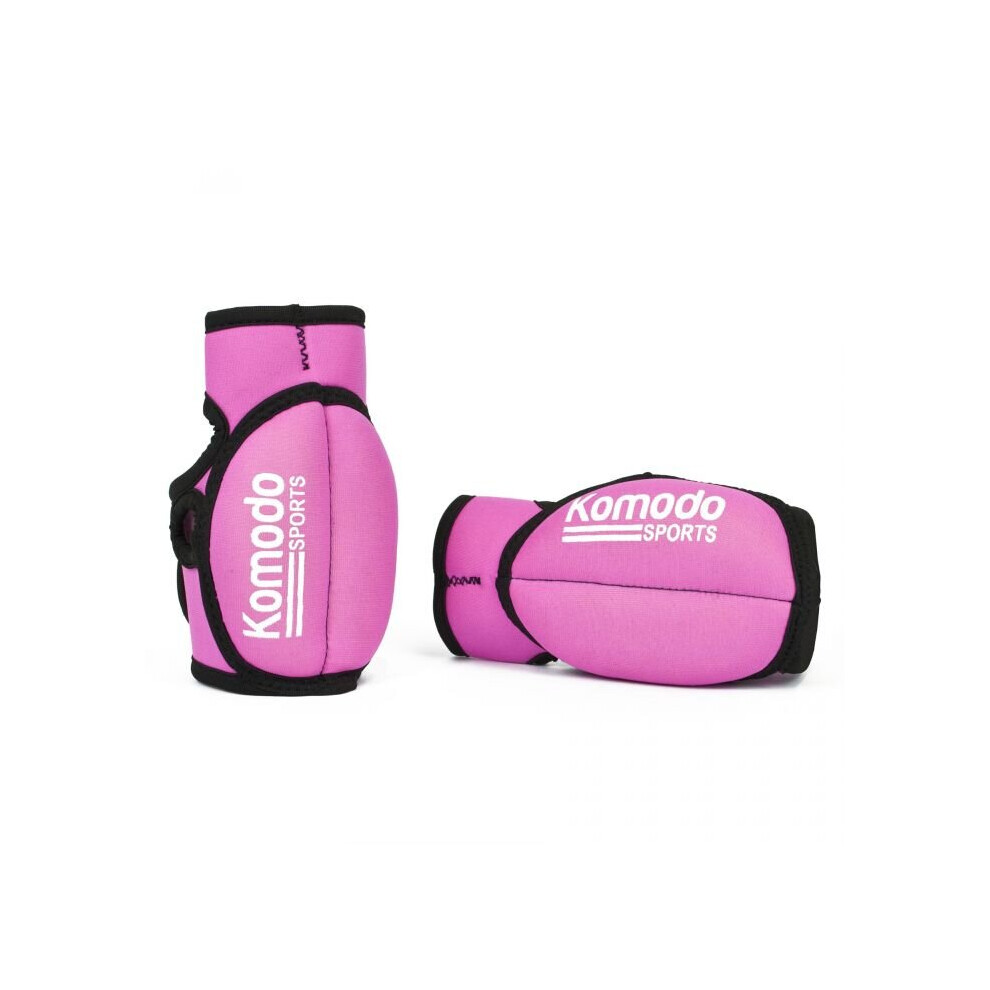 (2 x 1kg = 2kg) Pink Weighted Gloves Wrist Hand Training Weights