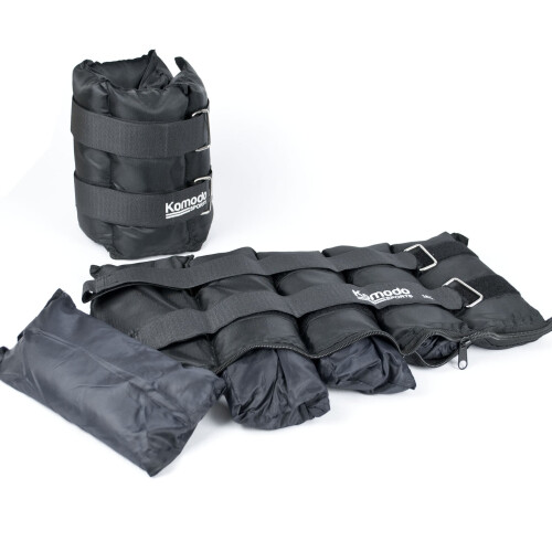 Komodo Komodo Adjustable Ankle Weights Pair – Max 10kg (5kg Each)
