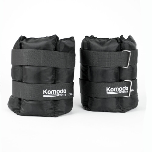 Komodo Komodo Adjustable Ankle Weights Pair – Max 10kg (5kg Each) 1