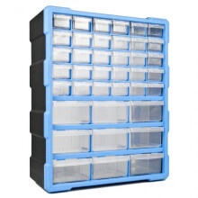BT-ORG-AA 39-Drawer DIY Storage Organiser Cabinet - Stackable Plastic Parts Box with Removable Dividers, 30 Small & 9 Large Drawers