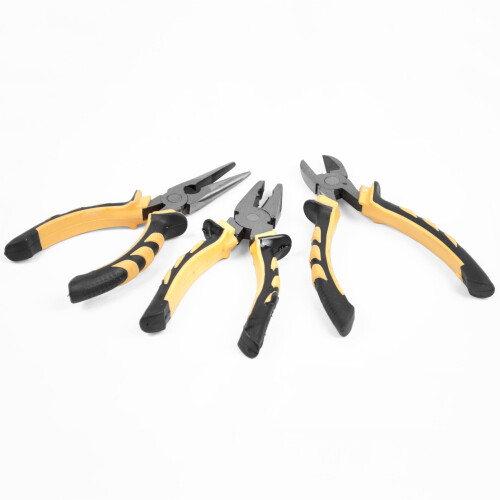 3 Piece Combination Pliers Set Soft Grip Handle Tools Plier Steel 2