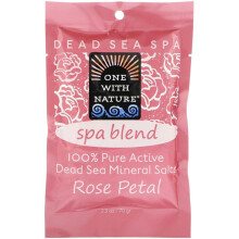 One with Nature, Dead Sea Spa, Mineral Salts, Rose Petal, 70g