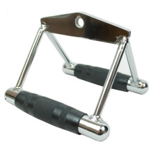 Double V Row Close Grip Rubber Handle Multi Gym Cable Attachment Bar