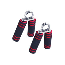 HG-R Foam Hand Grip Gripper Twin Pair Pack - Wrist, Hand & Forearm Strength Training, Portable, Red/Black