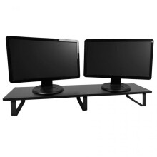 Double Monitor Riser Stand 2 Computer Screens Desk Organiser Twin