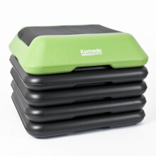 5-Level Adjustable Aerobic Step - Height 10-30 cm, 40x40 cm - Non-Slip - Versatile Cardio & Strength Training (SNG-AER-STP-GRN)