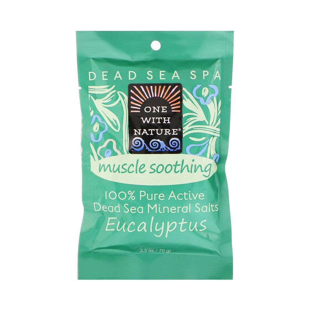 One With Nature , Dead Sea Spa, Mineral Salts, Muscle Soothing, 70G