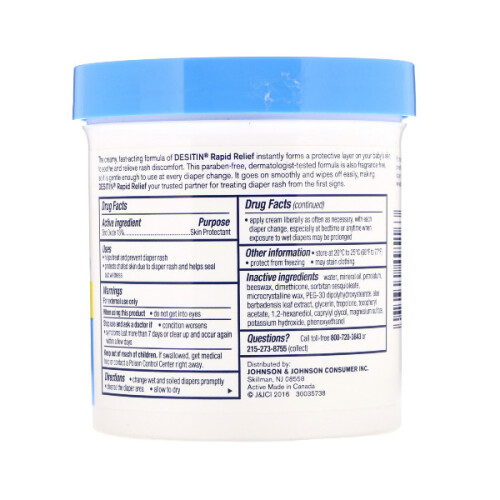 Desitin, Rapid Relief Cream, 453g 1