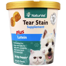 NaturVet, Tåre Stain + Lutein, Til Hunde & Katte, 70 Bløde Kæder, 5,4 oz (154 g)
