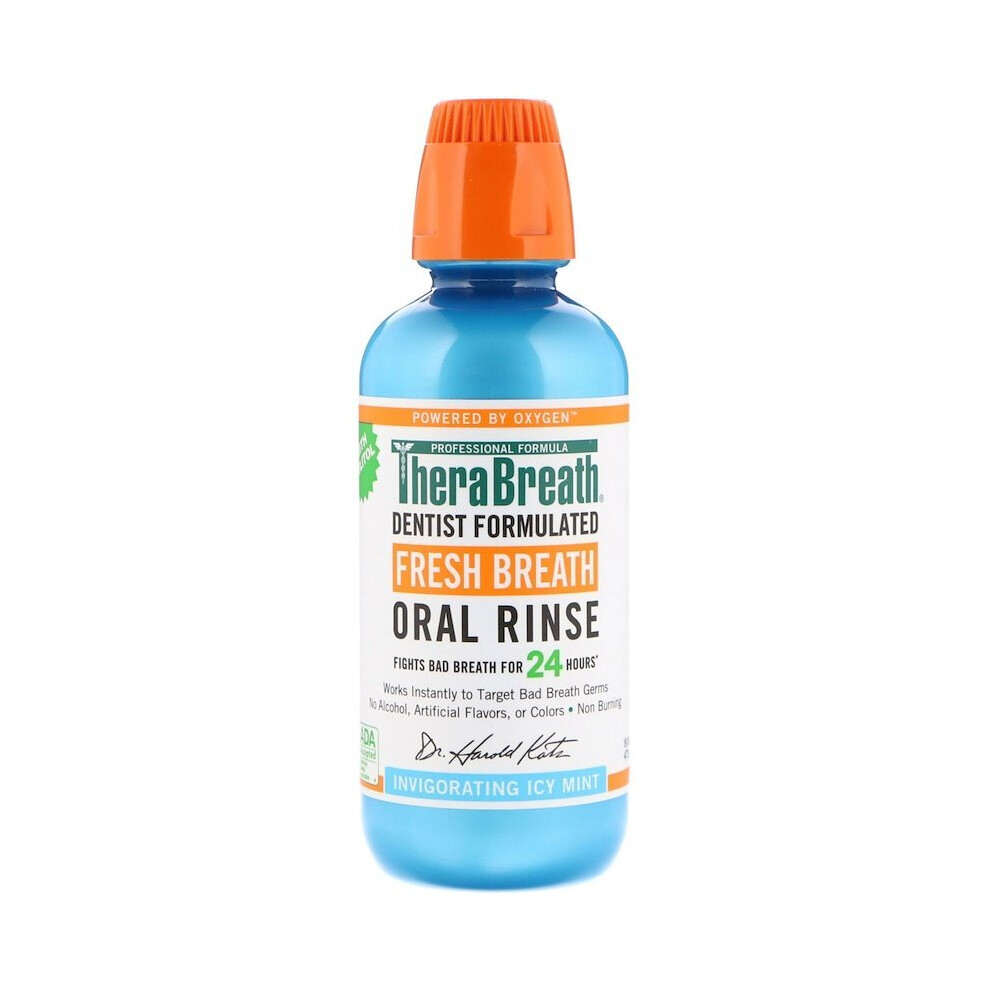 TheraBreath, Fresh Breath Oral Rinse, Invigorating Mint Flavor, 473ml