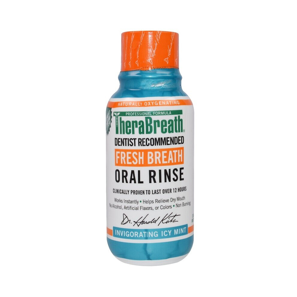 TheraBreath, Fresh Breath Oral Rinse, Invigorating Mint Flavor, 88.7ml