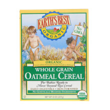 Earth's Best, Organic Whole Grain Oatmeal Cereal, 227g
