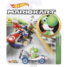 (Yoshi) Hot Wheels Mario Standard Kart GBG25, Collectible Vehicle Toy