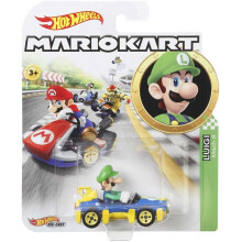 (Luigi) Hot Wheels Mario Standard Kart GBG25, Collectible Vehicle Toy