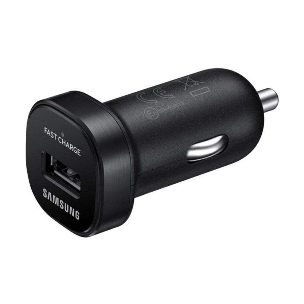 (Samsung Plug Head EP-LN930 Black) Samsung Black In Car Adaptive Fast Charger Head Plug and Micro USB Cable