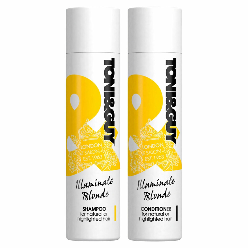 (Illuminats Blonds - Blonde Hair) Toni&Guy Shampoo & Conditioner All Hair Type 250ml