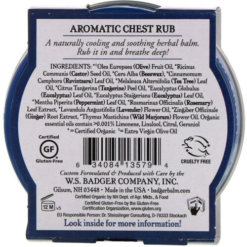 Badger, aromatischer Brust-Rub, Eukalyptus-Blend, 2 oz (56 g) 1