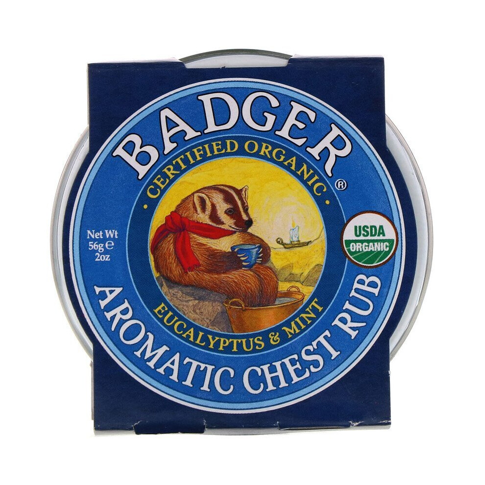 Badger Company , Aromatic Chest Rub, Eucalyptus & Mint, 56G