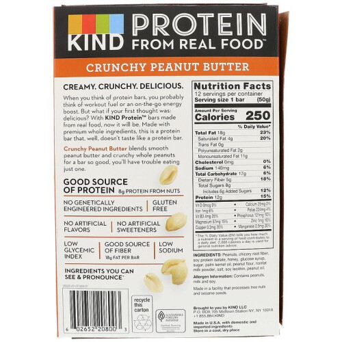 KIND Bars KIND Bars, Protein Bars, Crunchy Peanut Butter, 12 Bars, 50g 1