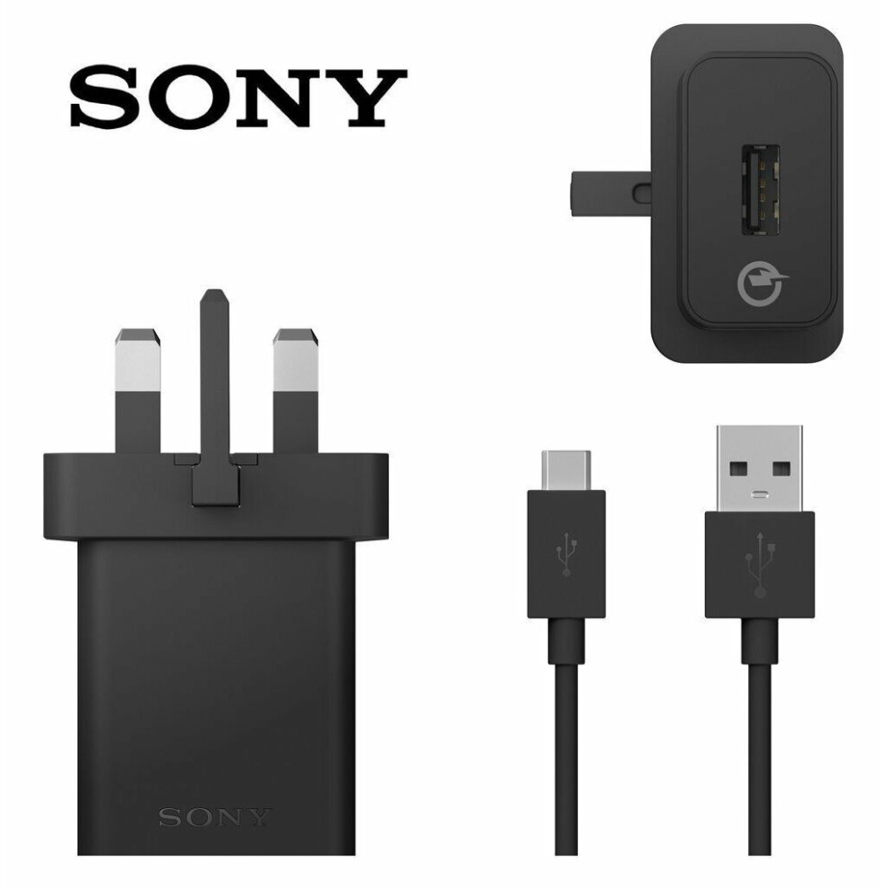 (Sony Plug Head UCH10 & Cable EP-803 Only) Official Sony EC803 USB-A to Micro USB Data Cable For Xperia - Black