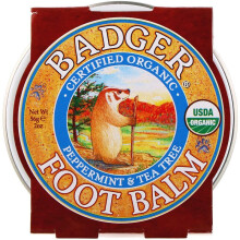 Badger, zertifiziertes Bio-Fußbalsam, Pfefferminze & Teebaum, 2 oz (56 g)