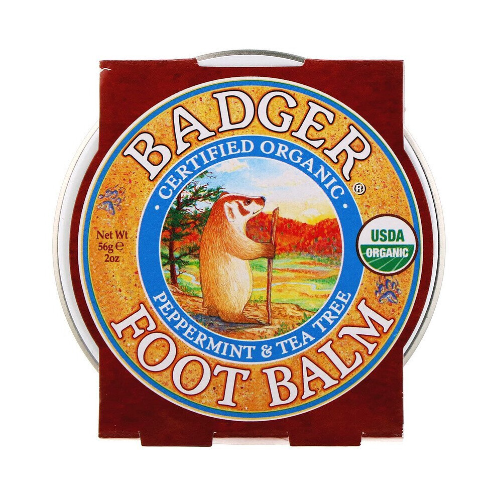 Badger Company , Foot Balm, Peppermint & Tea Tree, 56G