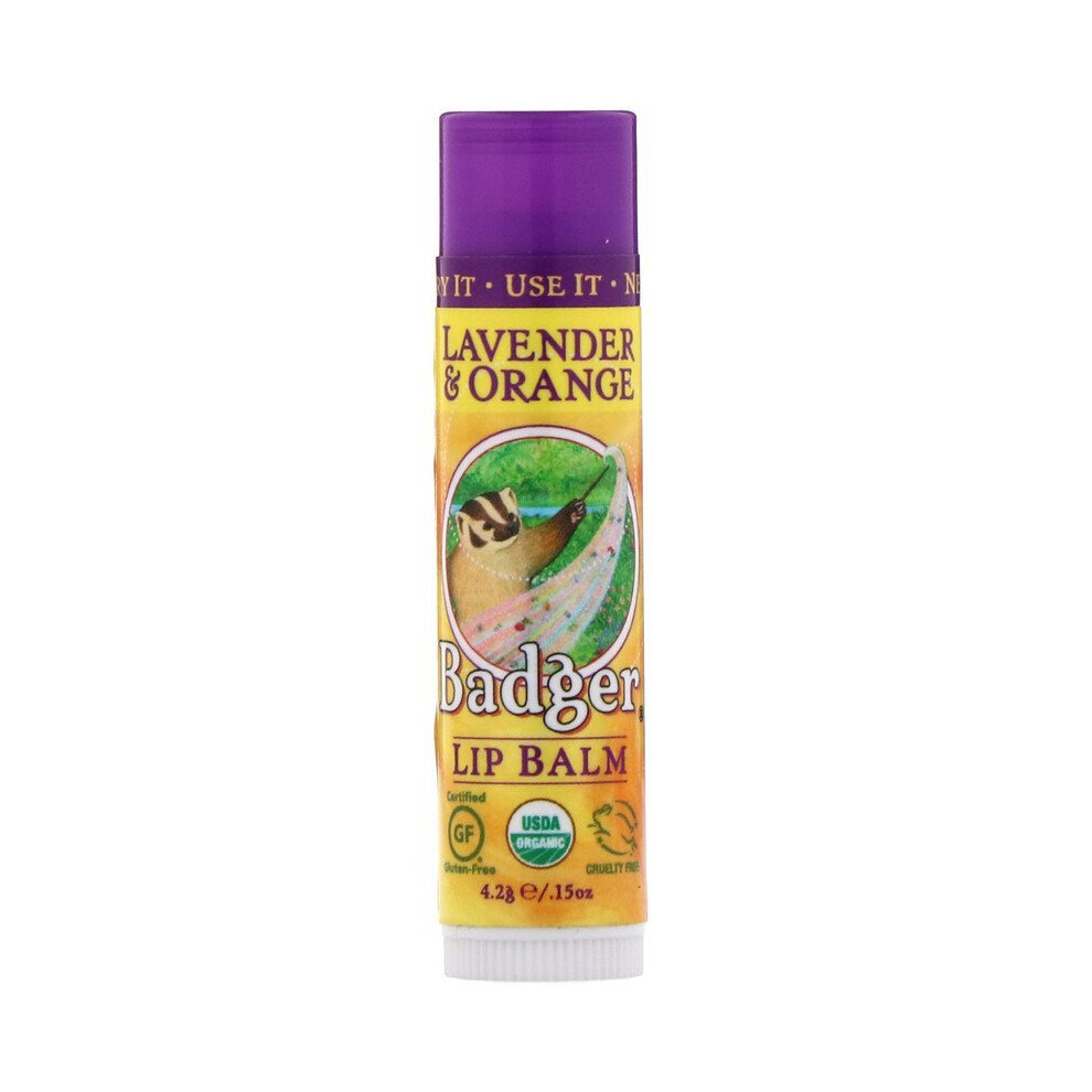Badger Company Lavender/Orange Lip Balm, & 4.2G