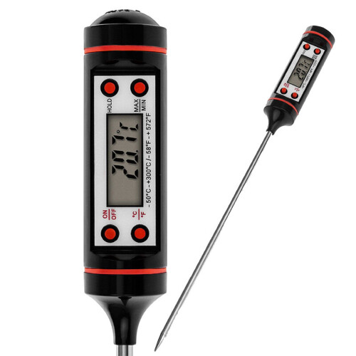 Digital Food Thermometer Probe BBQ Cooking Meat Temperature Kitchen Black 2