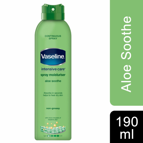 Vaseline Vaseline Intensive Care Spray Moisturizer, Aloe Soothe, 6 Pack, 190ml 1